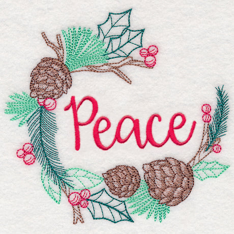 Colors of Christmas Wreath - Peace