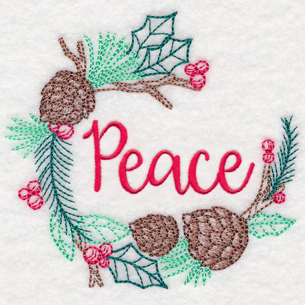 Colors of Christmas Wreath - Peace
