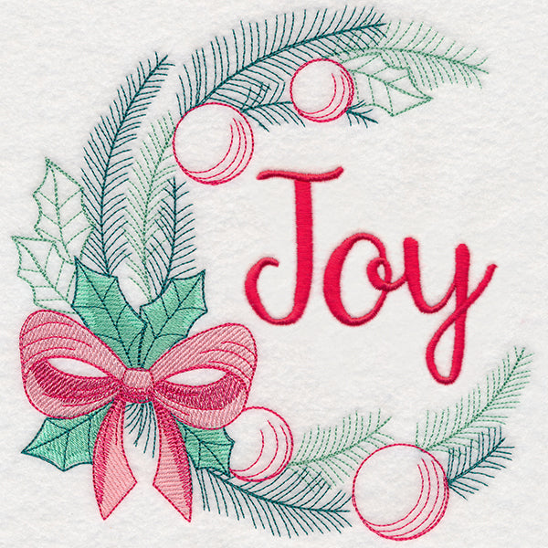 Colors of Christmas Wreath - Joy