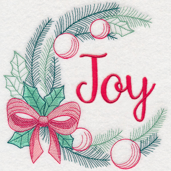 Colors of Christmas Wreath - Joy
