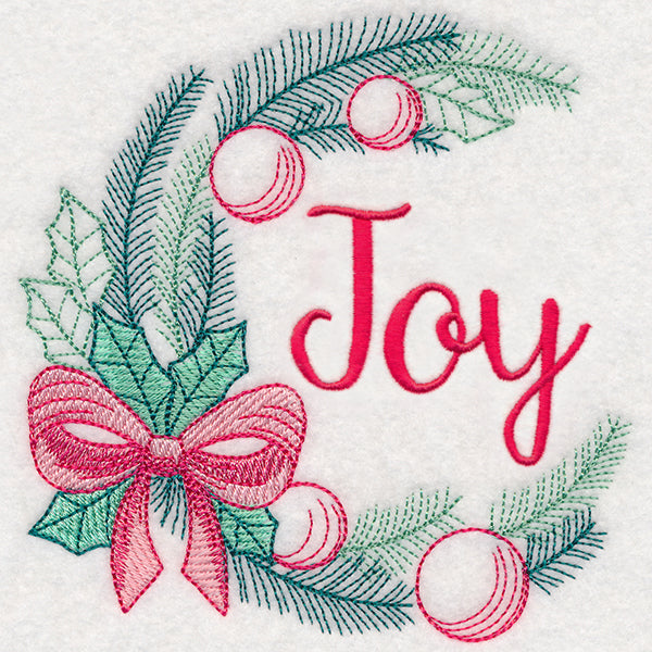 Colors of Christmas Wreath - Joy