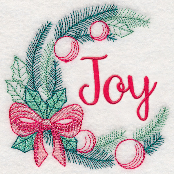 Colors of Christmas Wreath - Joy