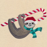 Christmas Sloth with Candy Cane