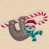 Christmas Sloth with Candy Cane