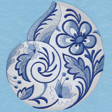 Delft Blue Seashell