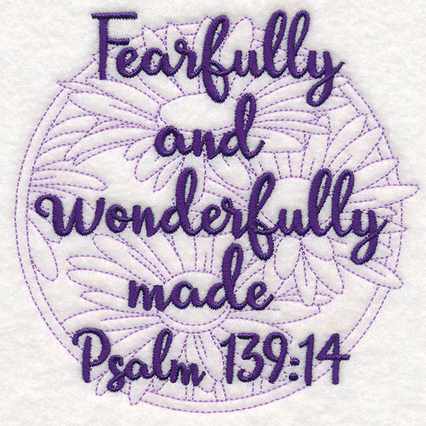 Spirited Sayings - Wonderfully Made With Daisies