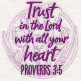 Spirited Sayings - Trust in the Lord With Tulips