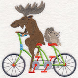 Moose and Hedgehog Bike Buddies