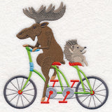 Moose and Hedgehog Bike Buddies