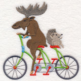Moose and Hedgehog Bike Buddies
