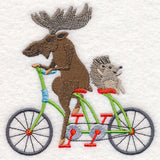 Moose and Hedgehog Bike Buddies