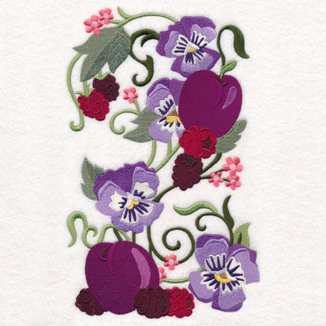 Fresh Berries and Pansies