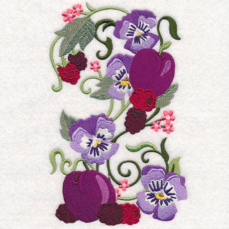 Fresh Berries and Pansies