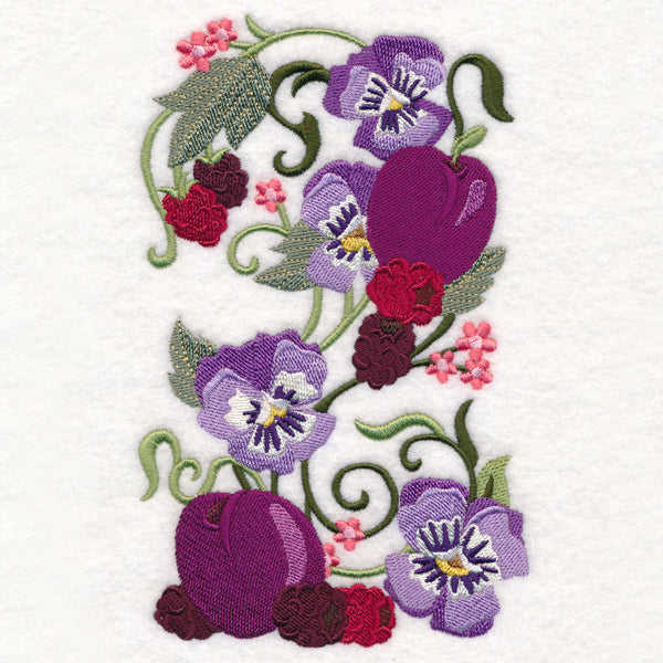 Fresh Berries and Pansies