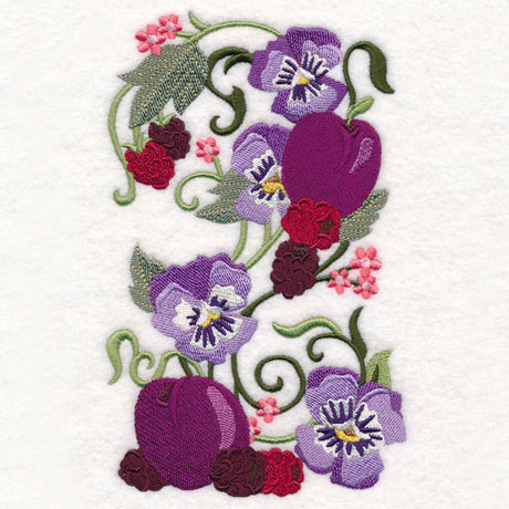 Fresh Berries and Pansies