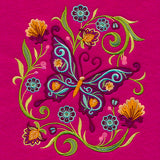 Jacobean Butterfly and Blooms