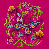 Jacobean Butterfly and Blooms