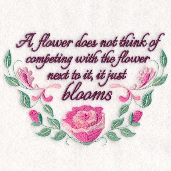 A Flower Does Not Think…