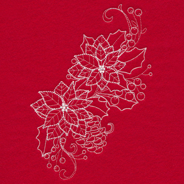 Blissful Poinsettia Spray (Whitework)