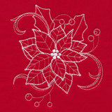 Blissful Poinsettia (Whitework)