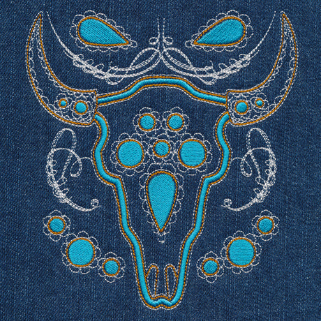 Western Steer Skull Pocket