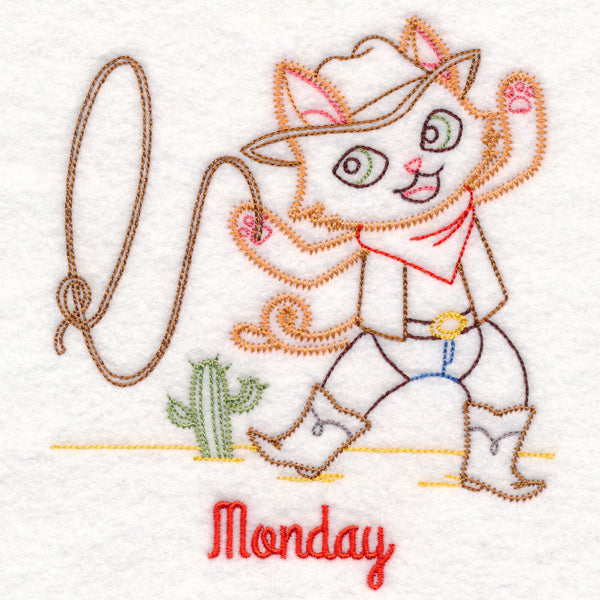 Cowboy Cat on Monday (Vintage)