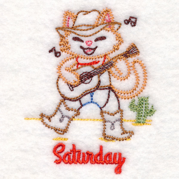 Cowboy Cat on Saturday (Vintage)