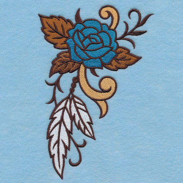 Wild West Blooms and Feathers Spray