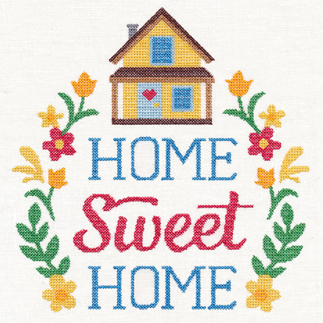 Home Sweet Home Wreath (Cross Stitch)