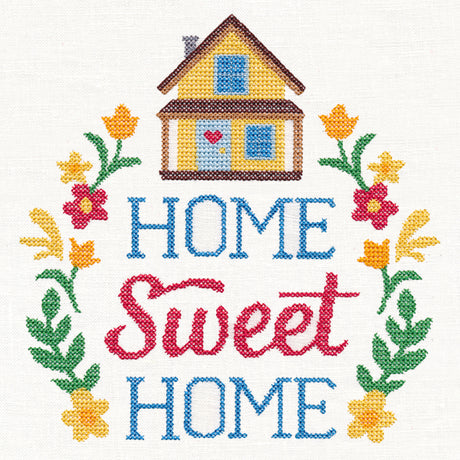 Home Sweet Home Wreath (Cross Stitch)