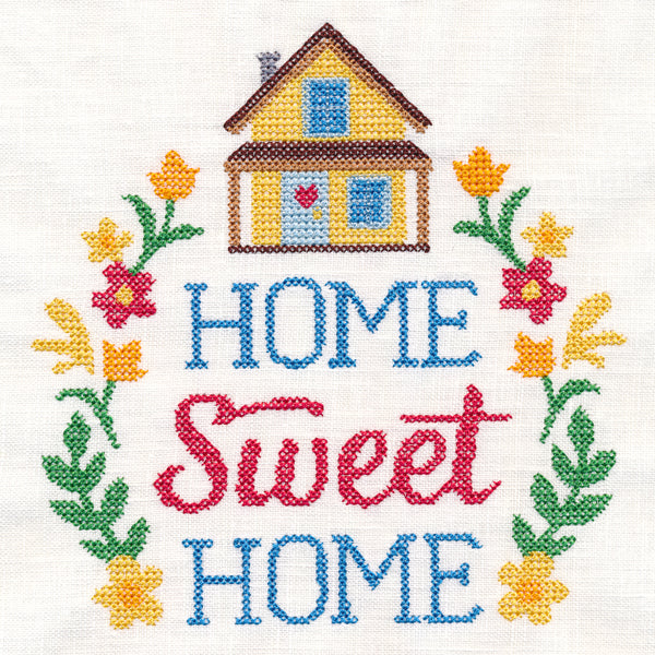 Home Sweet Home Wreath (Cross Stitch)