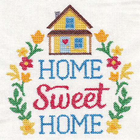 Home Sweet Home Wreath (Cross Stitch)