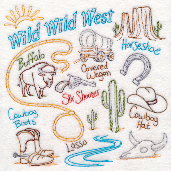 Antique Wild West Square (Vintage)