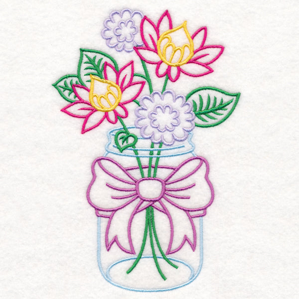 Coneflower Canning Jar (Vintage)