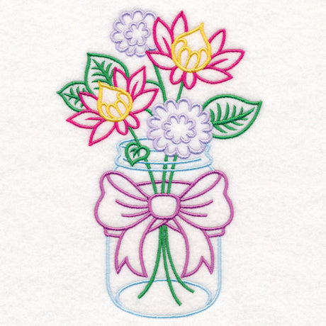 Coneflower Canning Jar (Vintage)