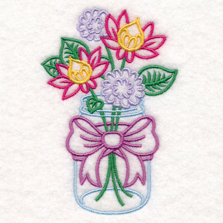 Coneflower Canning Jar (Vintage)