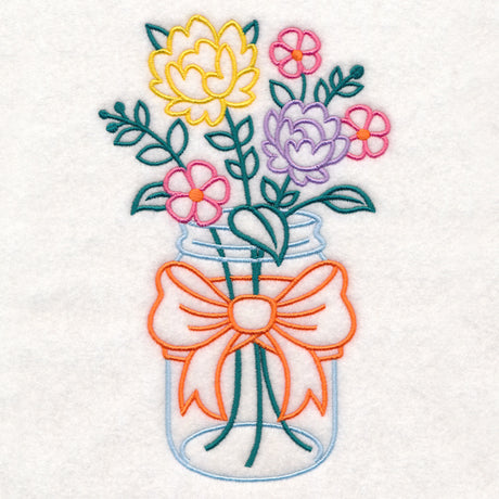 Peony Canning Jar (Vintage)