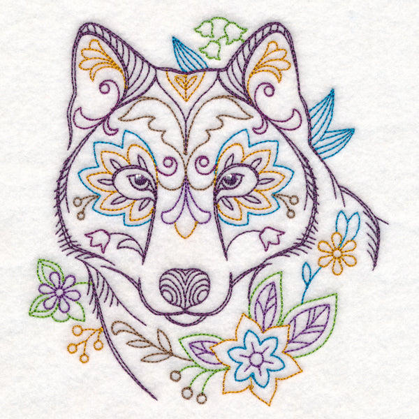 Forest Flower Wolf (Vintage)
