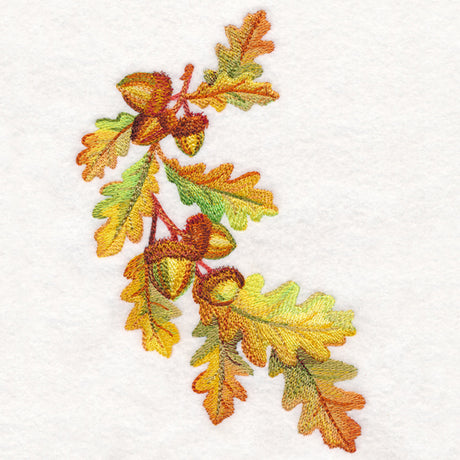 Fall Oak Leaves in Watercolor