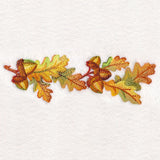 Fall Oak Leaves Border in Watercolor