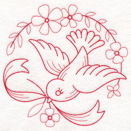 Nostalgic Nature - Bird (Redwork)