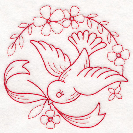 Nostalgic Nature - Bird (Redwork)