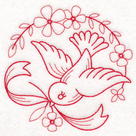 Nostalgic Nature - Bird (Redwork)