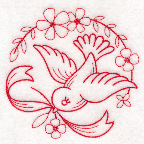 Nostalgic Nature - Bird (Redwork)