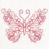 Nostalgic Nature - Butterfly (Redwork)