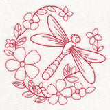 Nostalgic Nature - Dragonfly (Redwork)
