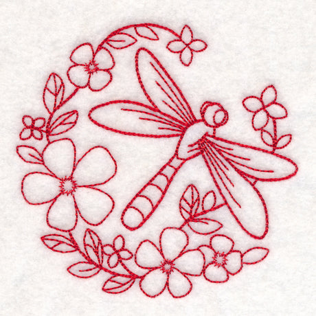 Nostalgic Nature - Dragonfly (Redwork)
