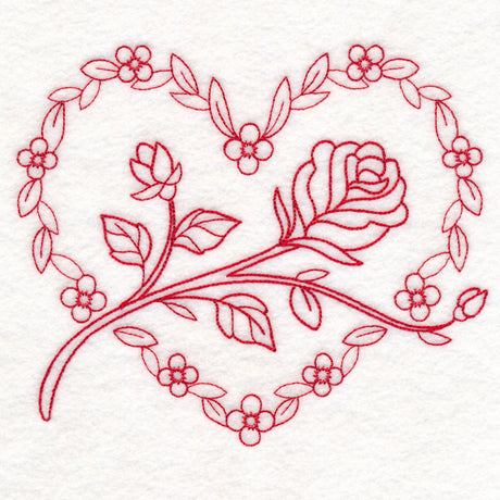 Nostalgic Nature - Heart (Redwork)