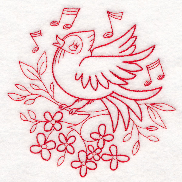 Nostalgic Nature - Songbird (Redwork)