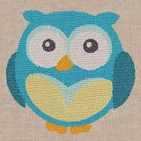 Wide-Eyed Baby Boy Owl (Cross Stitch)